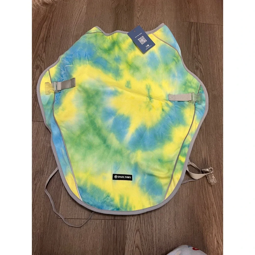 Spark Paws Dog Cooling Vest SPF 50 UV Protection Tie Dye Summer Heat Relief New